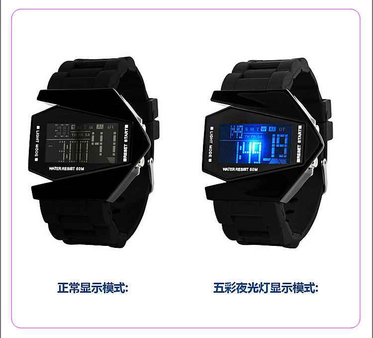 热卖led手表果冻复古品牌高档手表   ②比防水:淘宝众多卖家混淆概念
