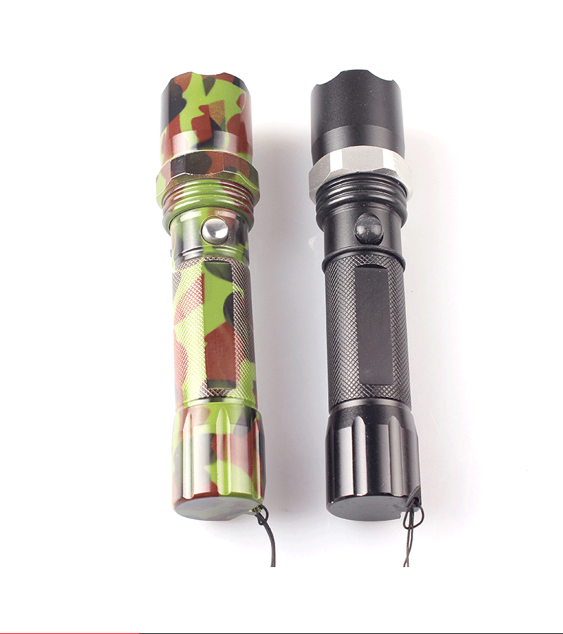 旋转调焦三档自行车灯特警手电筒 山地车可充电前灯 骑行强光套装