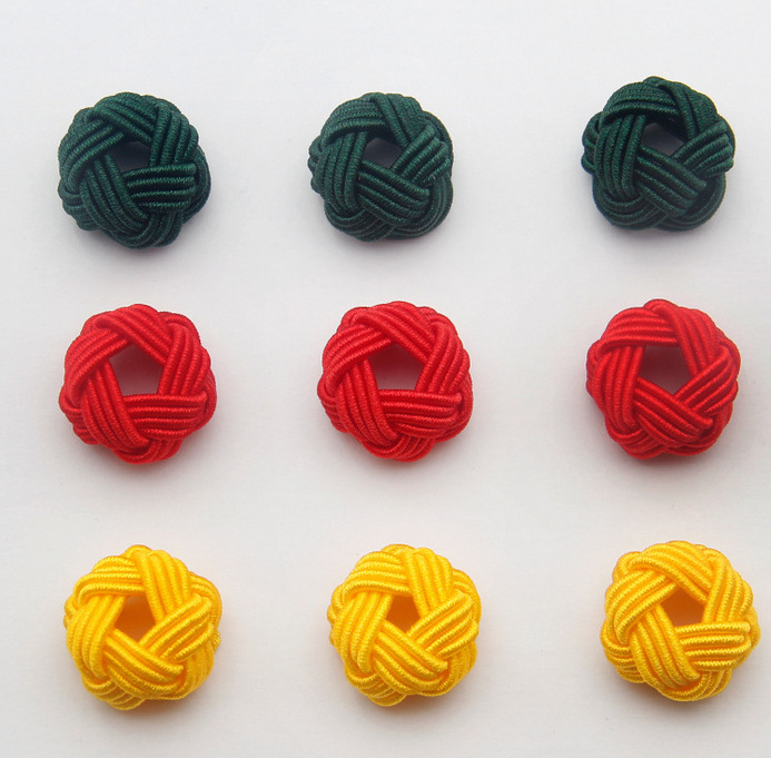 现货批发手工编织菠萝球线球 diy发饰配件服饰品材料菠萝圈结配件