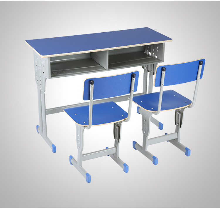 学生课桌椅 双人书桌儿童学习桌椅 双柱靠背课桌凳 学校课桌批发