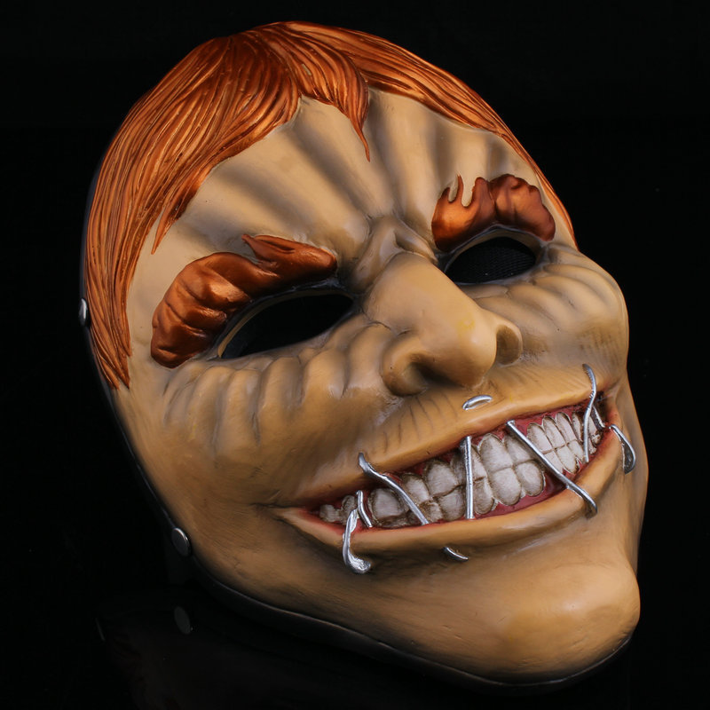 树脂珍藏版万圣节用品harvestday2游戏收获日2系列面具金发男面具