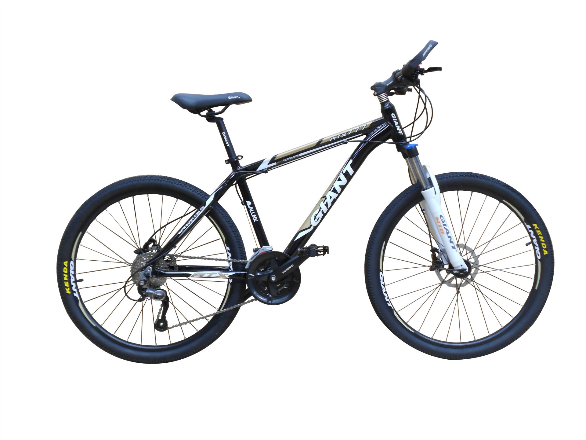 24速黑色铝合金豪华山地自行车 26寸可拆卸捷安特山地变速单车