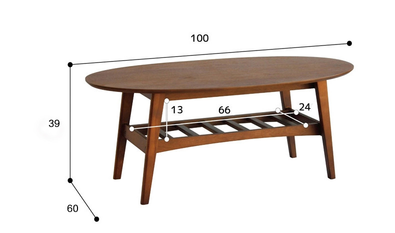 北欧茶几现代客厅简易茶几纯实木椭圆折叠圆小茶桌实木茶几桌子