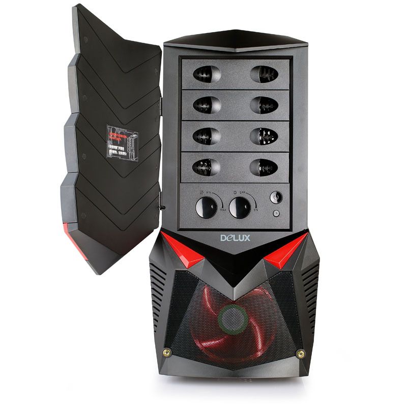 假一赔十多彩delux sh891升级版899烈火金刚游戏玩家背光台式机箱