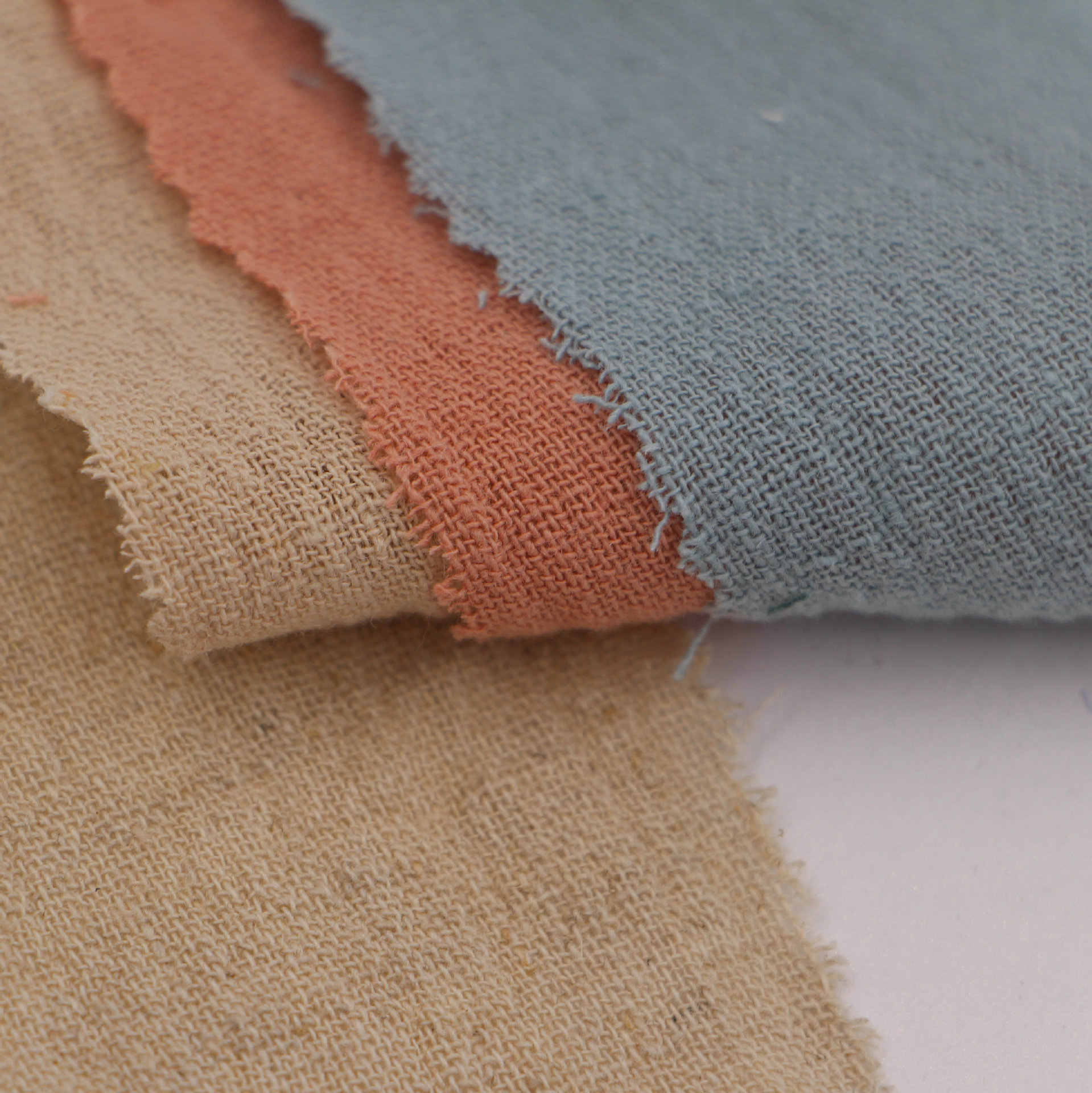 热厂家批发水洗布棉麻混纺麻布料亚麻服装棉麻绉布料现货