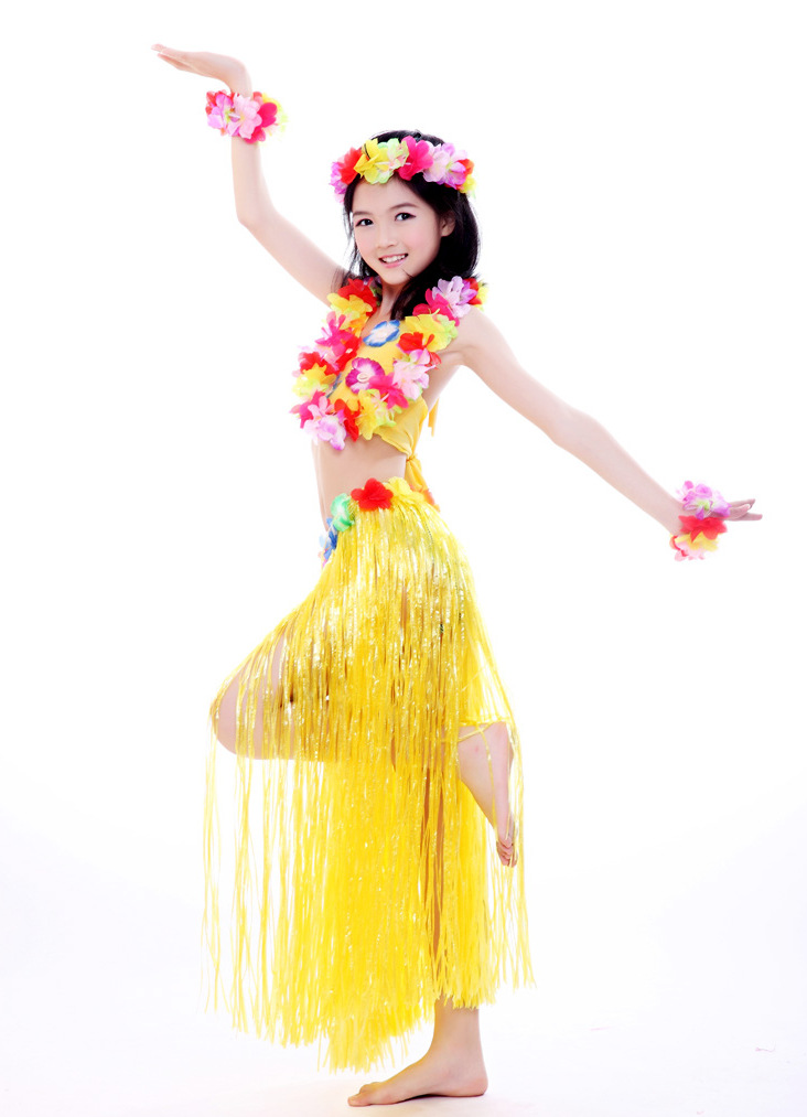 厂家直销万圣节圣诞节草裙舞表演服装 夏威夷成人儿童草裙