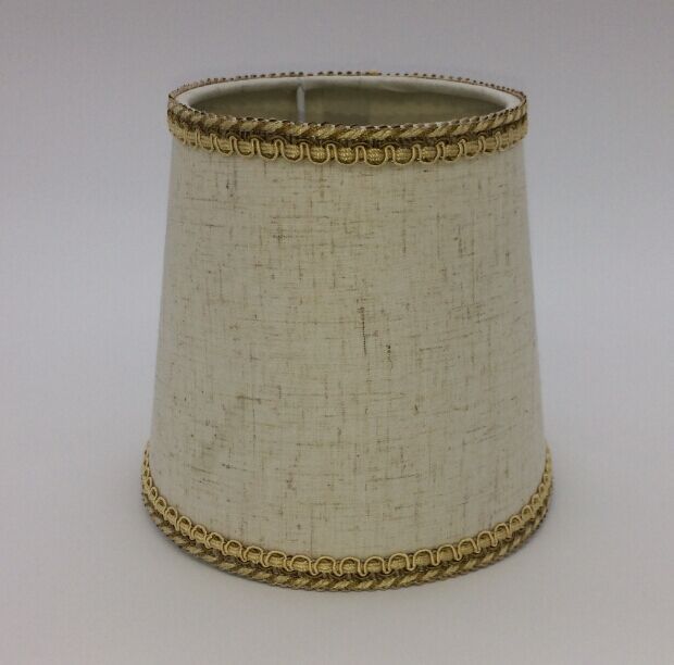 亚麻布吊灯灯罩e14卡口壁灯灯罩米白色米黄色多色可定做布灯罩