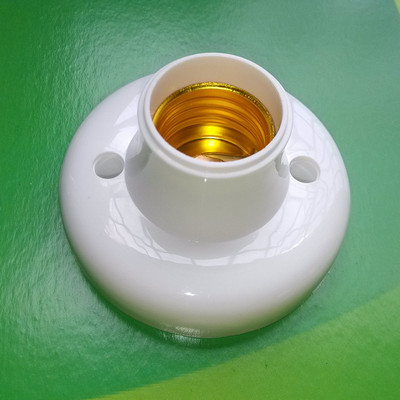 高品质加厚e27灯座明装圆形灯泡底座80mm大螺口平灯头led节能灯座
