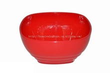 5.5寸方形餐具碗 现代纹塑料碗 彩虹餐碗 儿童饭碗 汤碗 家居礼品