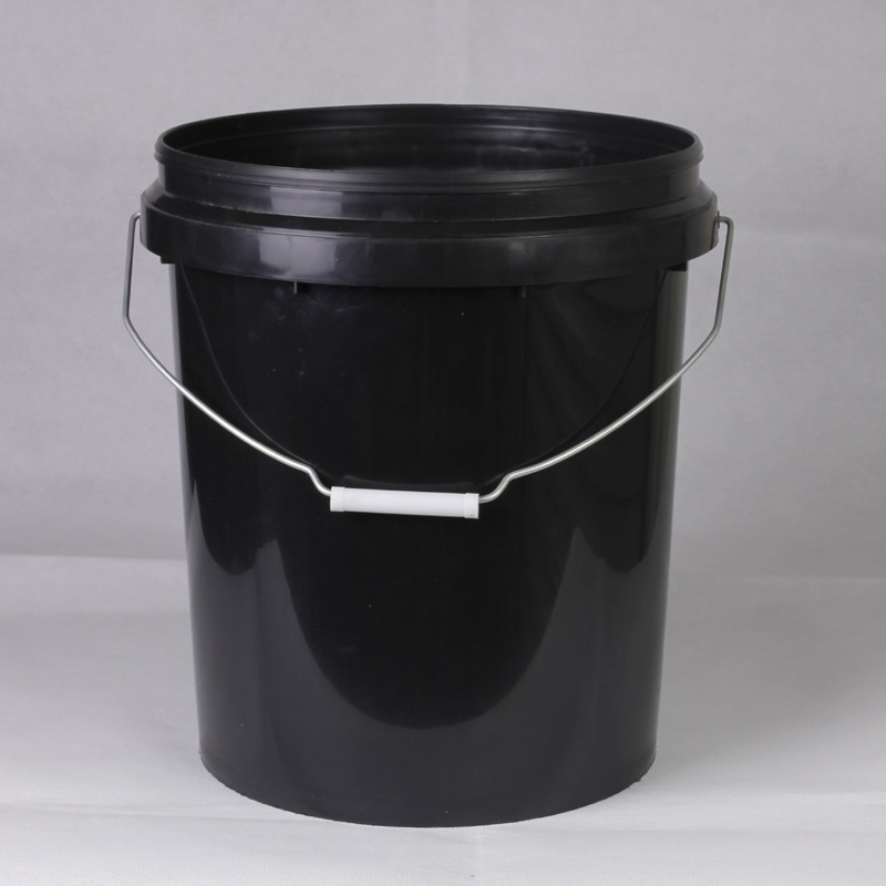厂家20升塑料桶胶桶pp包装黑色化工桶塑料垃圾桶圆形油墨桶批发