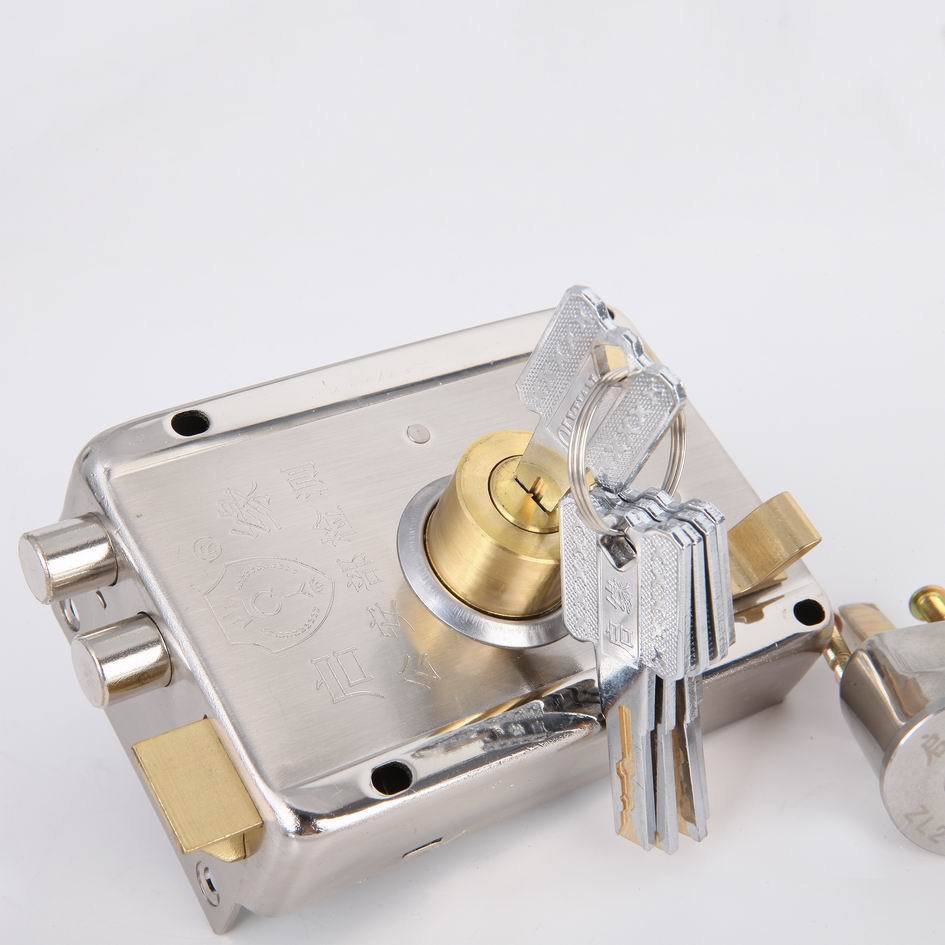 【厂家直销】398铜头月牙钥匙防盗锁礼盒包装外装门锁机械门锁 - 安防