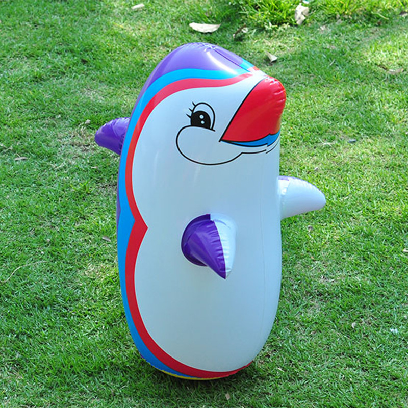 供应pvc充气不倒翁 儿童玩具企鹅(可加印客户指定logo)