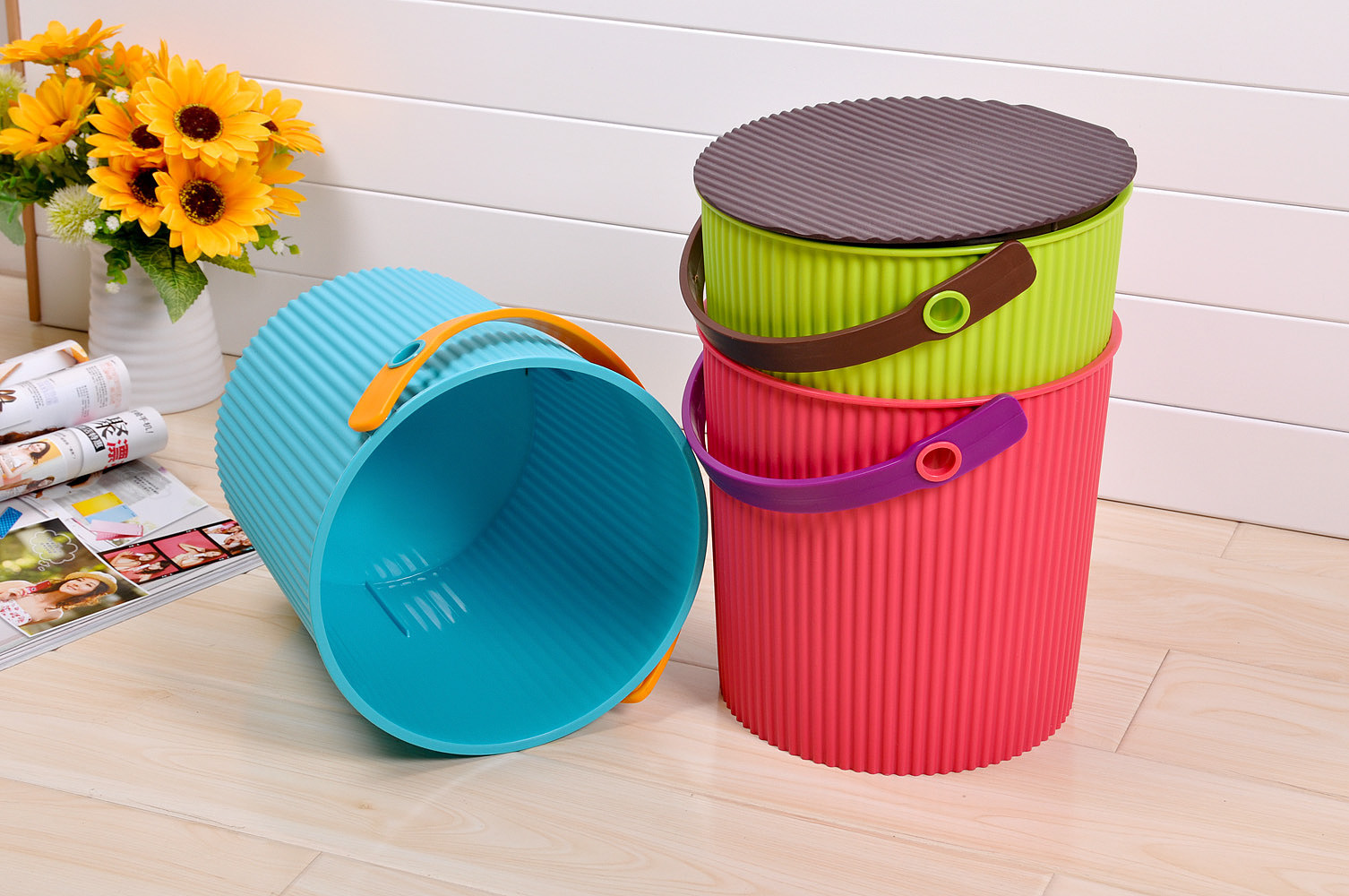 豪丰厂家直销塑料加厚多用玩具收纳桶 时尚可坐便携手提钓鱼桶