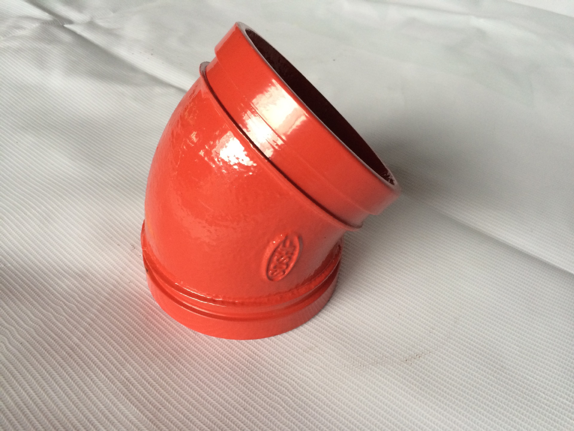 供应沟槽45弯头卡箍管件批发消防管道连接批发厂家直销