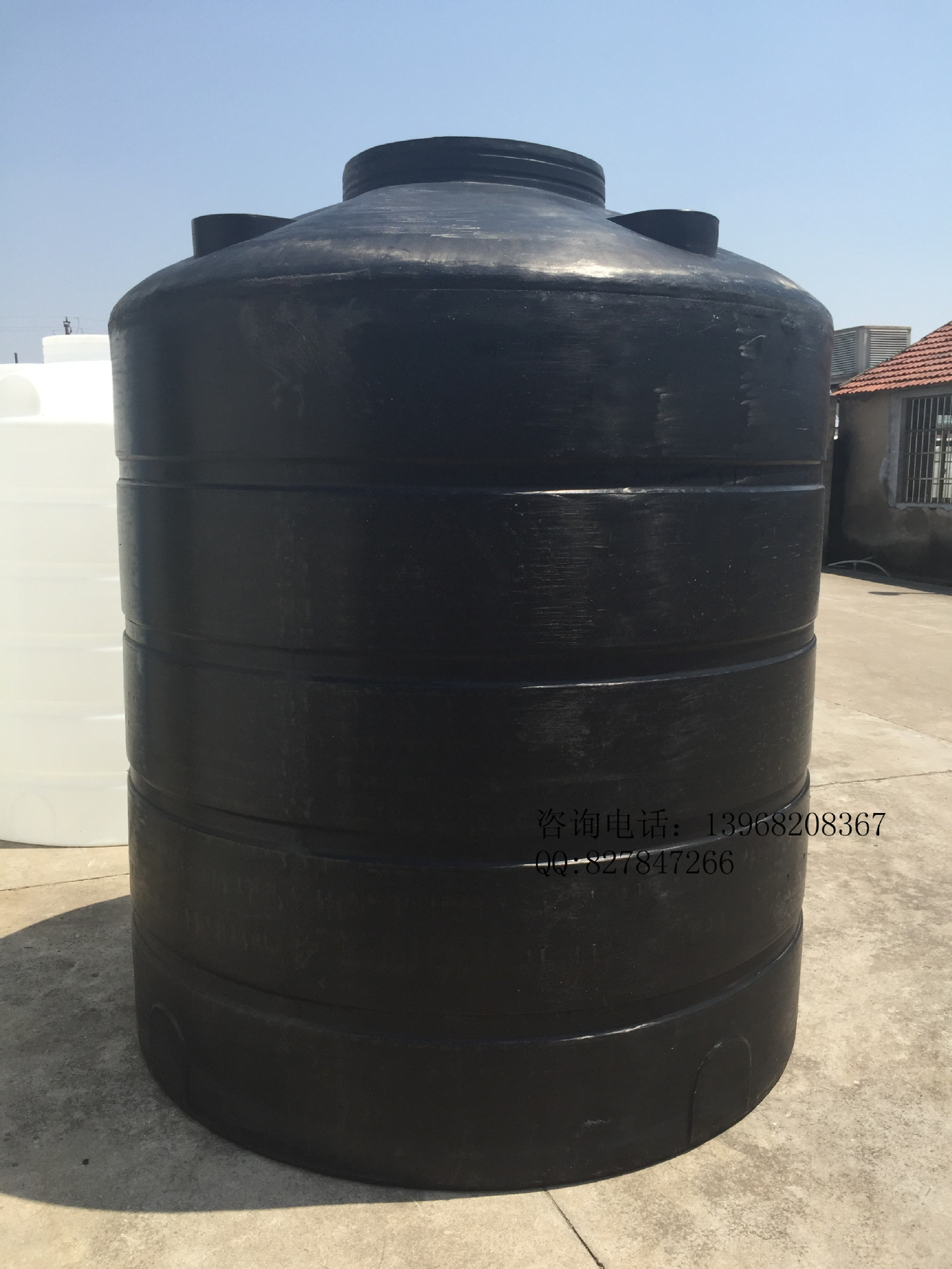 3立方黑色塑料桶黑色3000升pe储水桶
