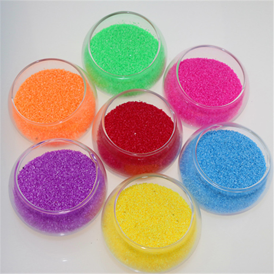 彩色沙子彩色细沙 多肉植物铺面砂装饰品石子 美观沙画彩砂散装