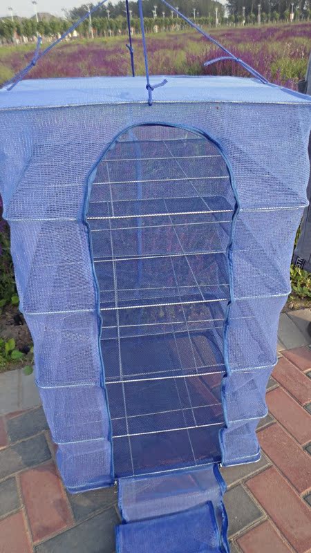 晒鱼笼渔网 u型拉链可折叠晒鱼网 蔬菜干晒网 餐厨收纳网