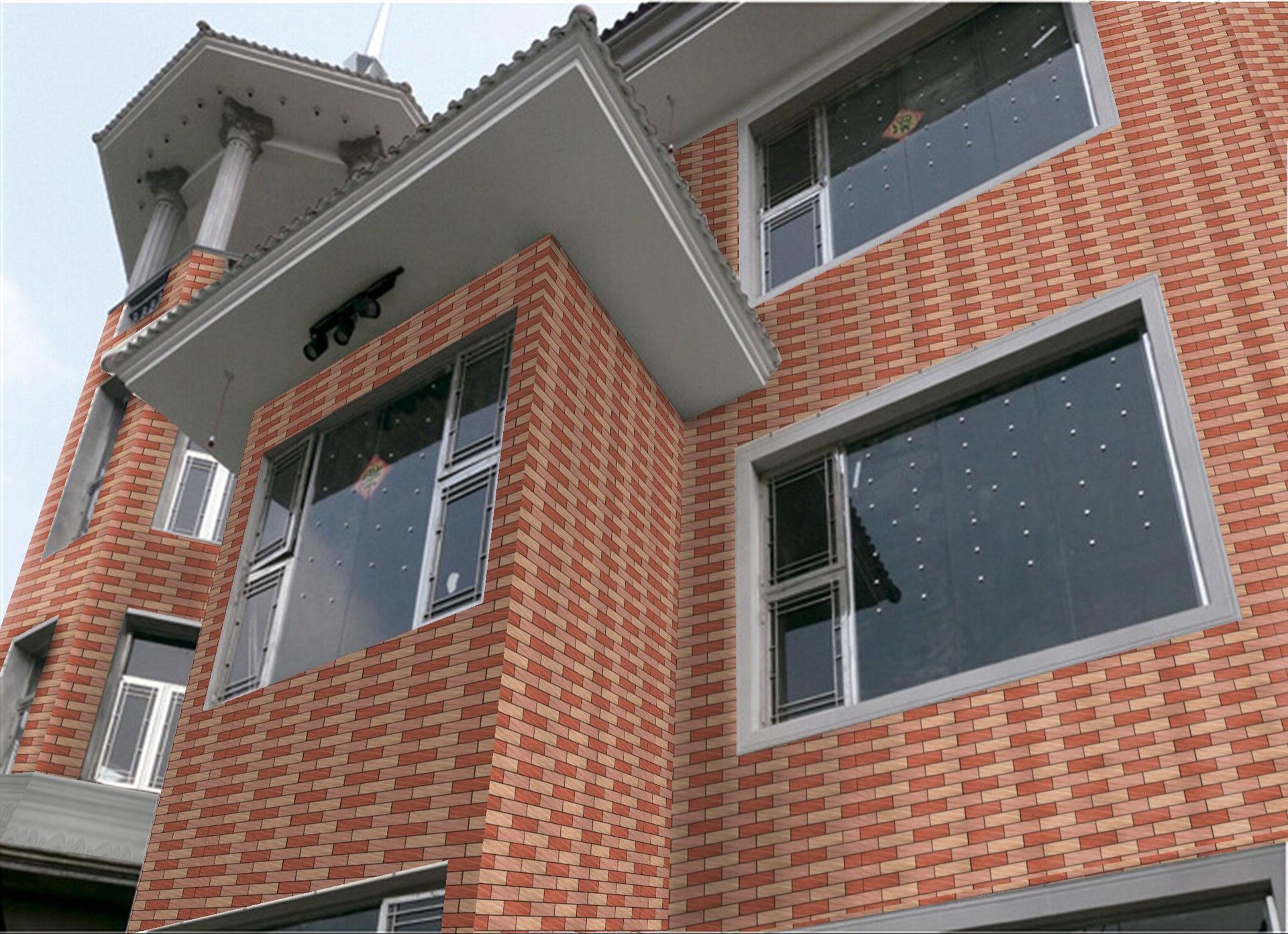 佛山瓷砖抗冻裂外墙砖45*145别墅 自建房三色通体纸皮外墙砖