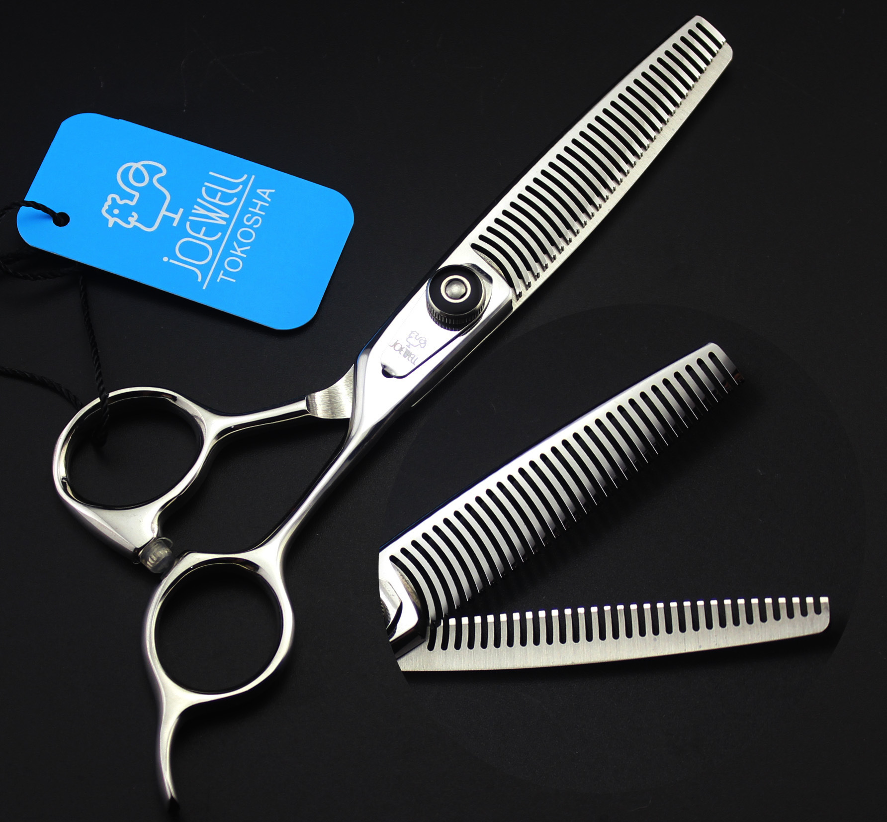 0寸正品 美发剪 理发剪 牙剪 打薄剪 双面带牙 送包