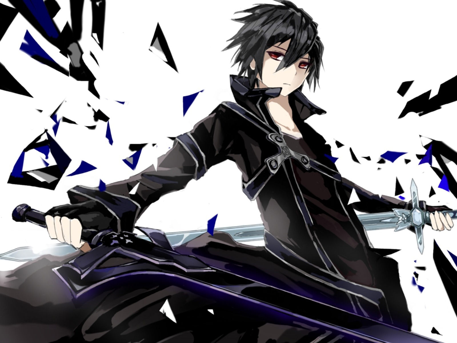 刀剑神域黑剑阐释者逐暗者1:1桐人道具白剑模型cosplay未开刃