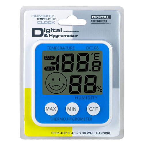 Digital Display Large Screen Display Indoor Electronic Thermometer Hygrometer Red Yellow Blue Green Dc108