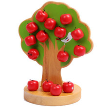 供应磁性苹果树宝宝木制益智玩具早教智力磁力积木批发婴幼儿教具