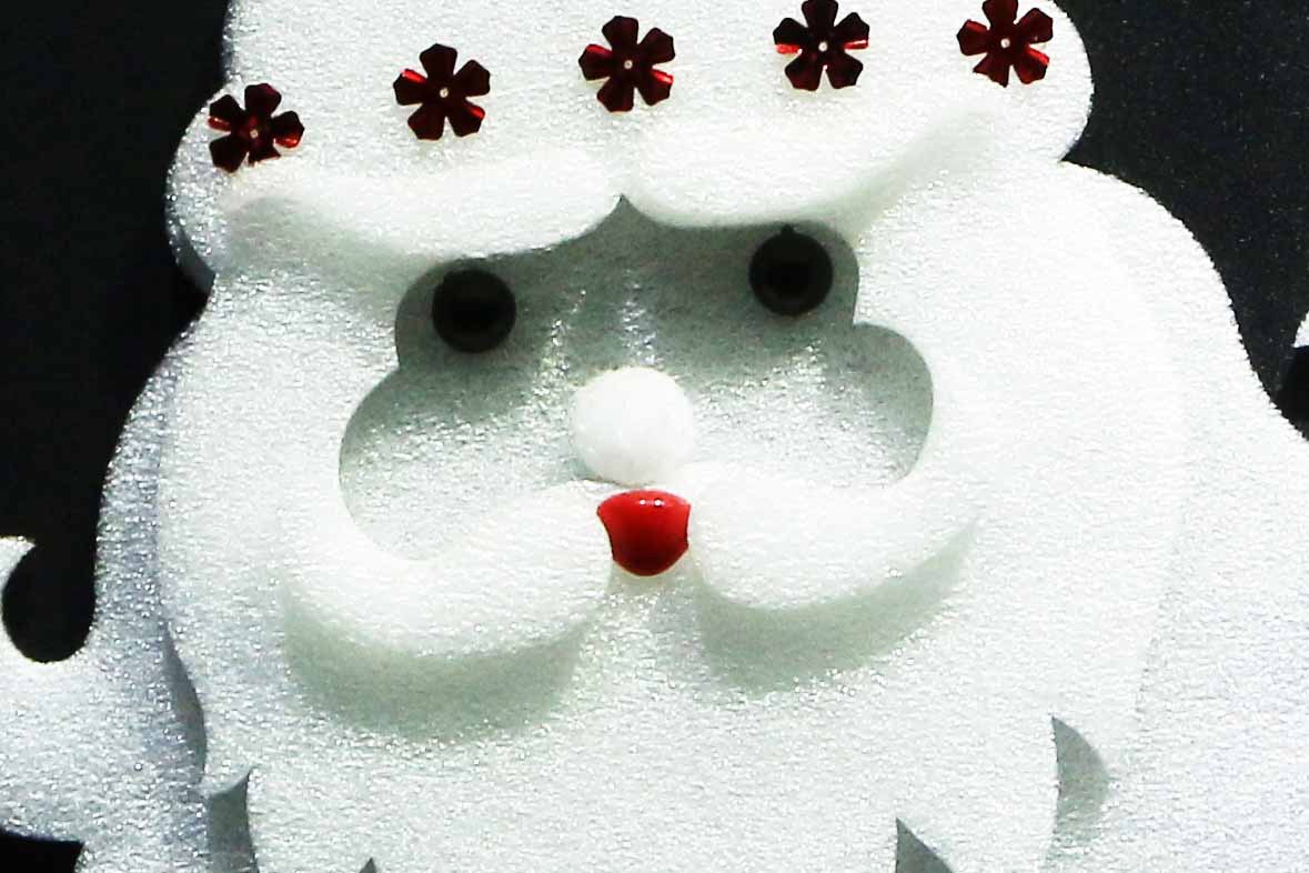 圣诞泡沫雪人 20-50cm雪棉圣诞老人头像 圣诞树挂件 橱窗装饰