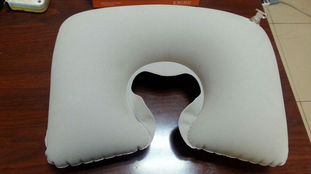 厂家定制 pvc充气枕头 长方形枕头 u型枕 旅行枕头