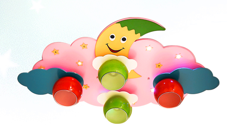 儿童房灯led吸顶灯男女孩子温馨卧室灯房间创意卡通灯具星星月亮