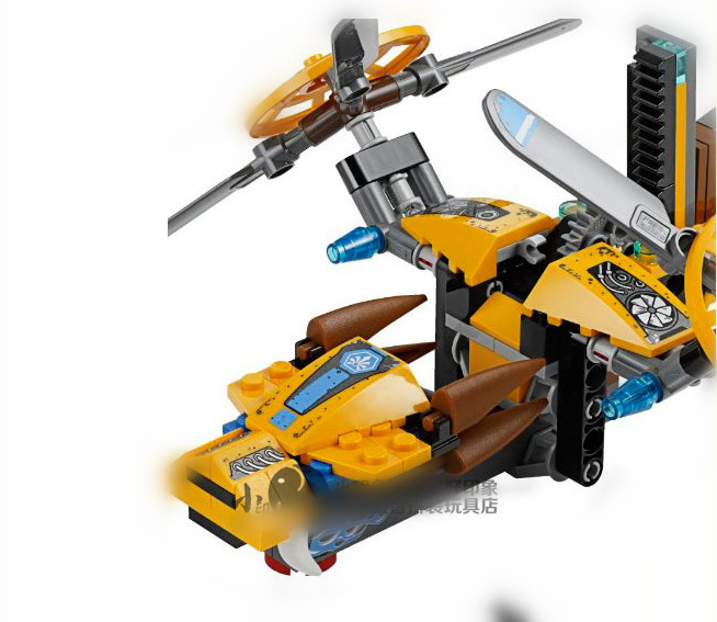 博乐10074气功传奇青目狮的双桨直升机拼装积木 儿童益智玩具