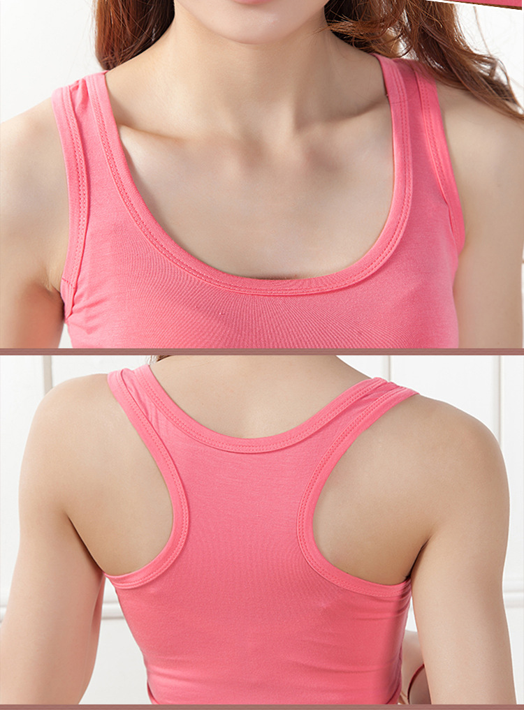 裹胸背心夏 莫代尔短款工字小背心瑜伽运动无痕打底内衣女士