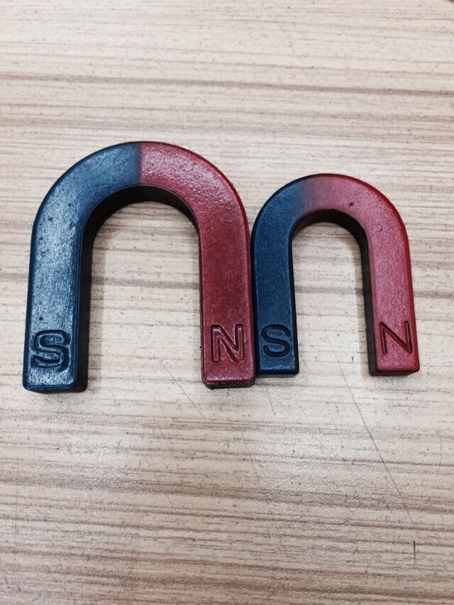 u60文具教学磁铁 实验吸铁石ns喷漆磁铁 u型南北极磁刚 玩具吸