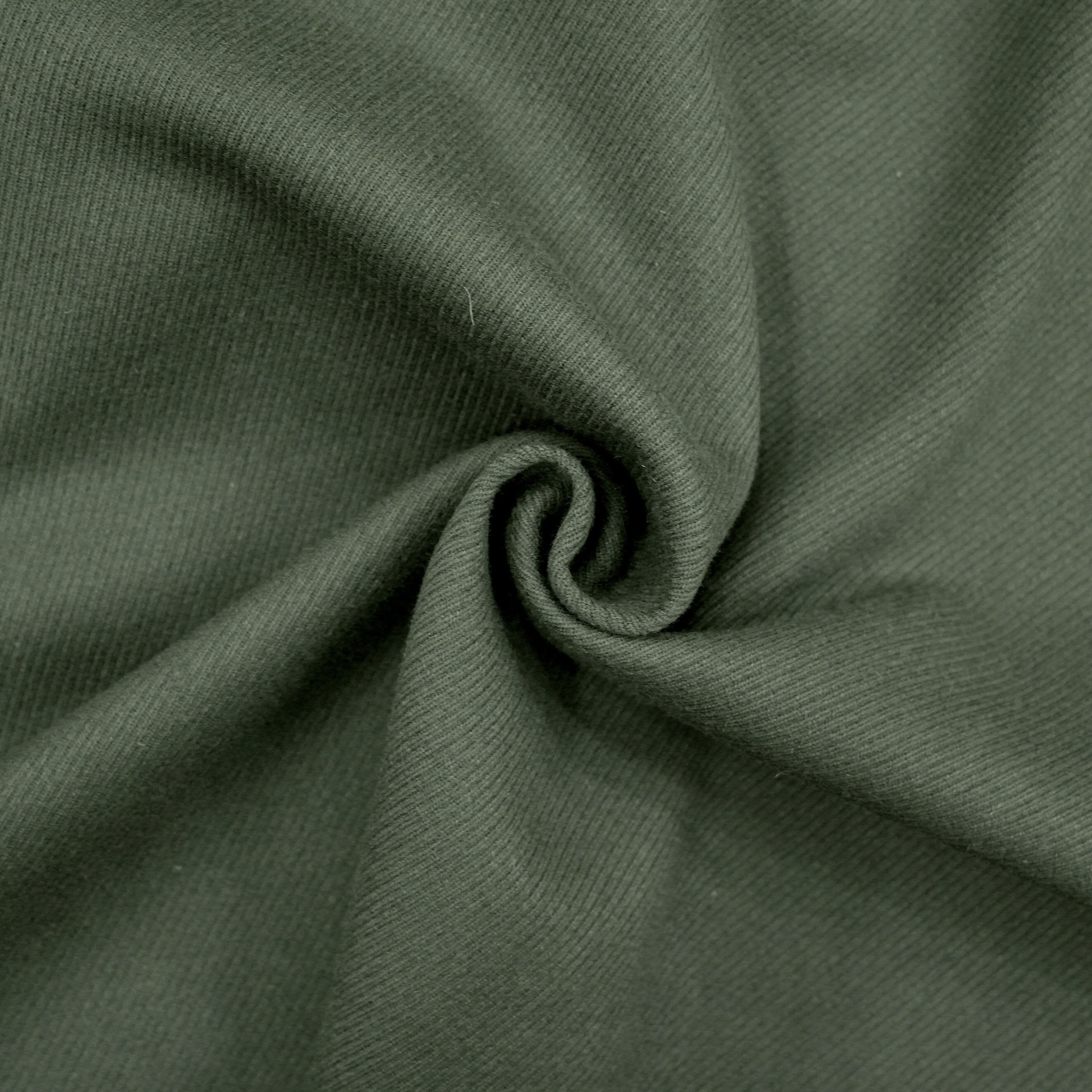 半精纺肌理斜纹毛呢面料 军绿毛呢 m310615