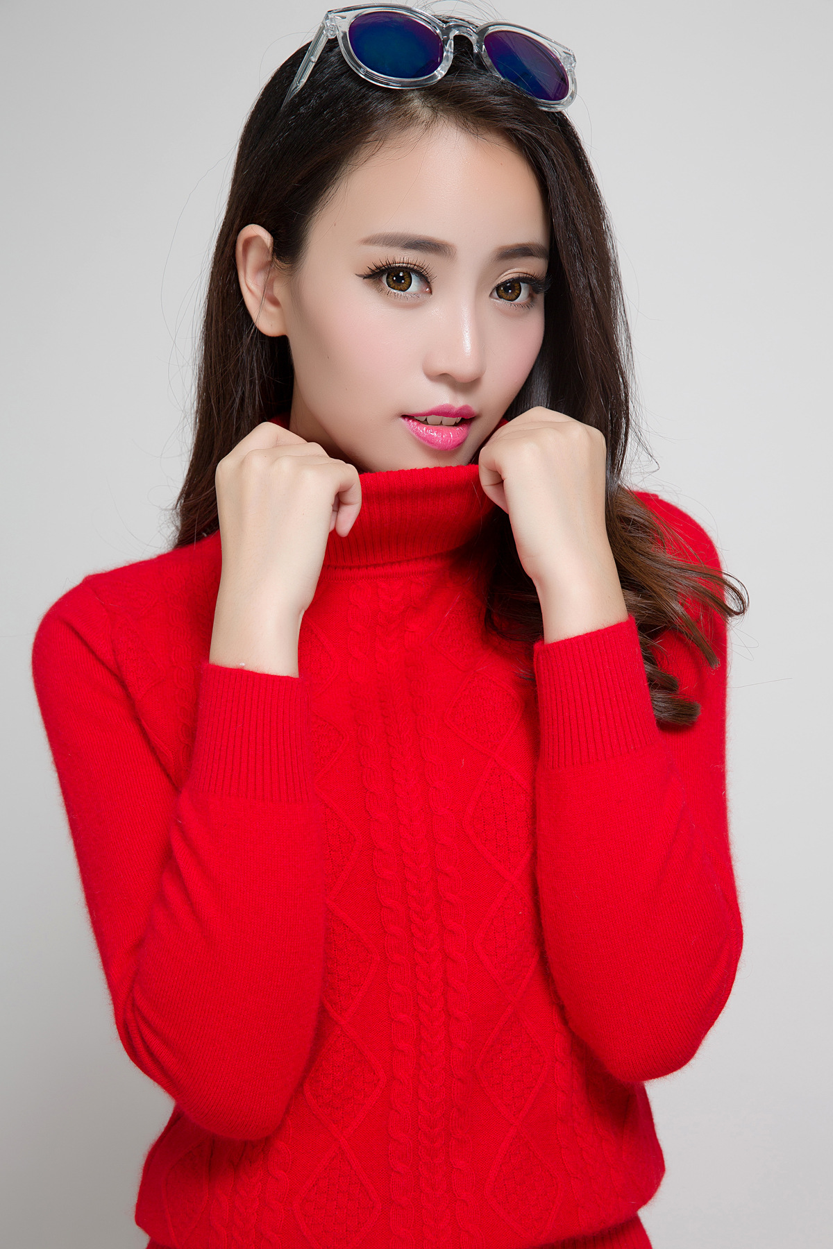 秋冬新款女式高领翻领毛衣纯山羊绒毛衣套头修身打底衫一件代发