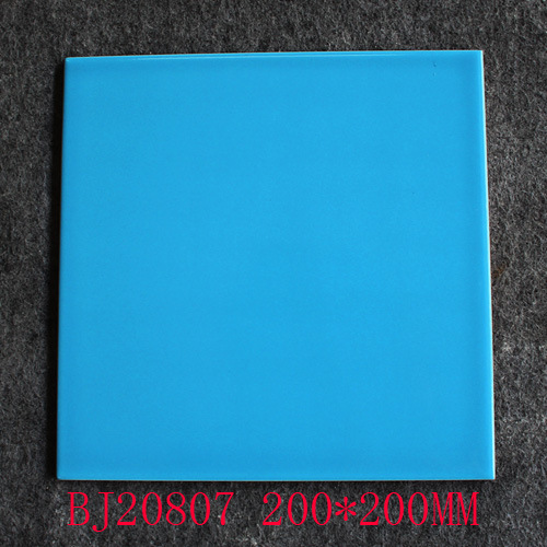 bj20807游泳池专用瓷砖 20*20天蓝色小瓷