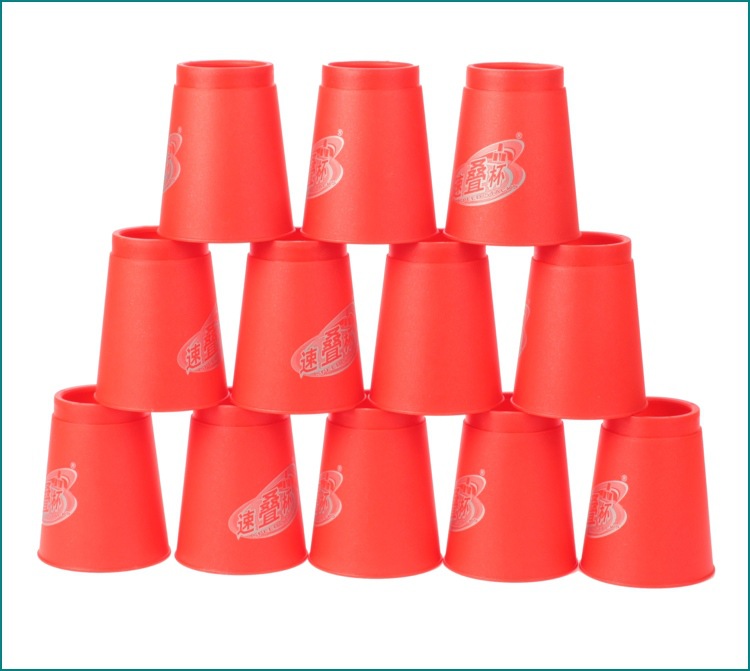 裕鑫速叠杯3代迷彩盒咖啡色飞叠杯魔方叠叠