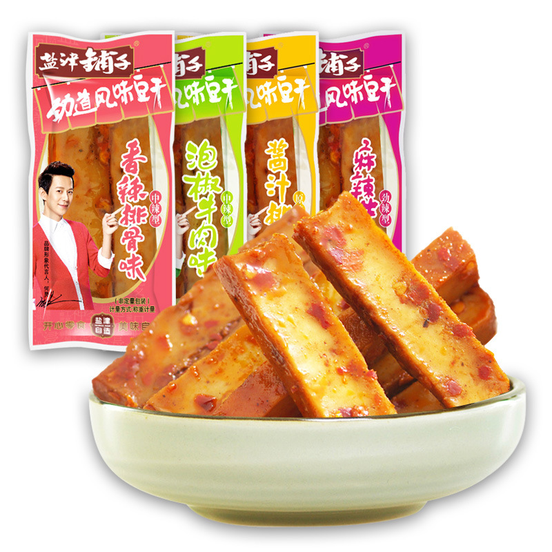 盐津铺子豆腐干湖南特产劲道豆干制品休闲零食散装独立小包装5斤