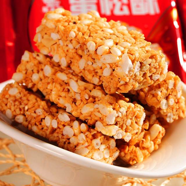 米跳熊蛋松酥80g/袋 香酥脆 喜庆结婚回礼休闲零食膨化食品