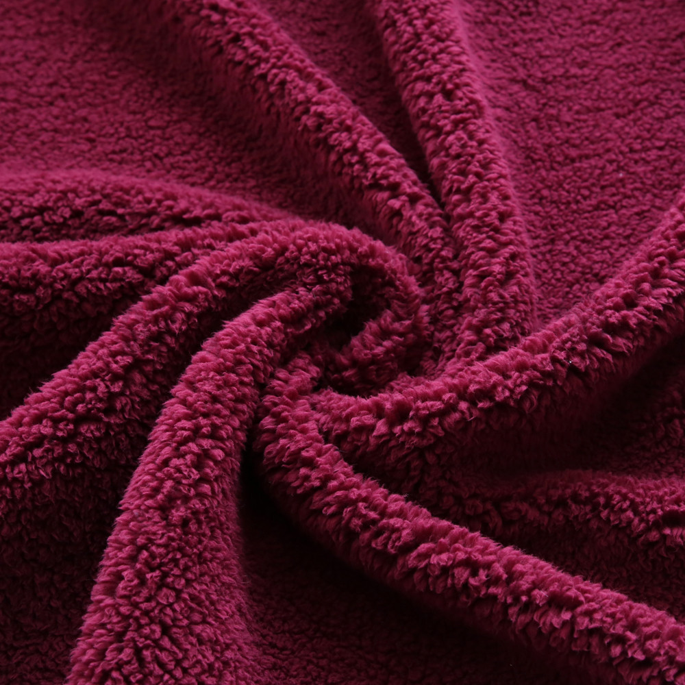 舒棉绒 全涤染色服装用棉花绒 舒适柔然弹性好服装布料