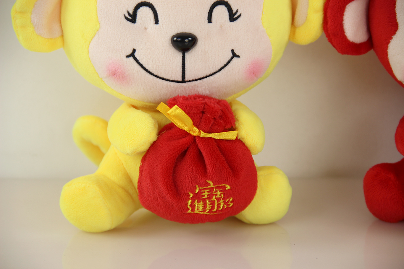 2016年猴年玩具吉祥物猴子公仔 喜庆抱礼包福字猴毛绒玩具娃娃