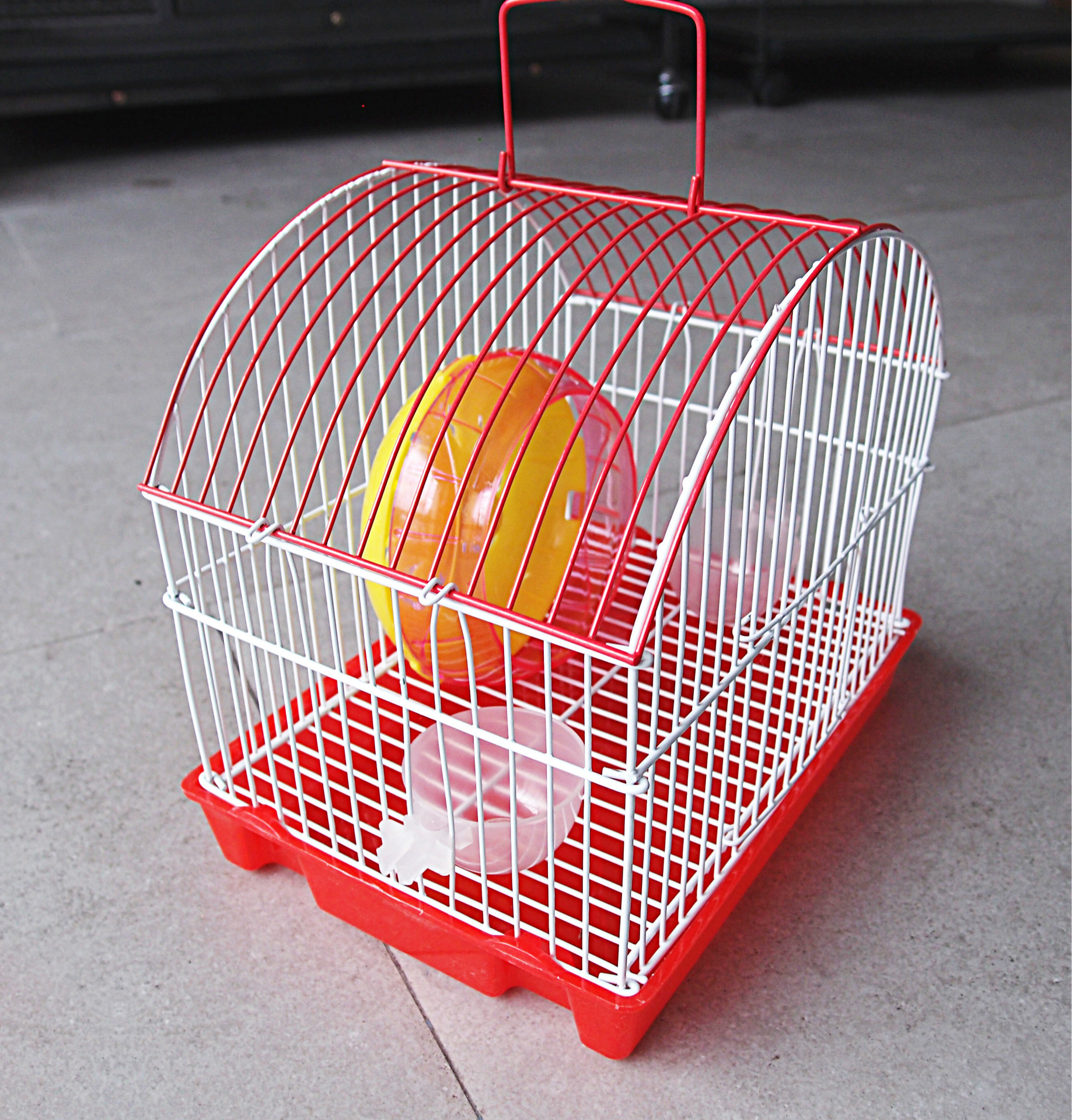 厂家批发小型仓鼠窝 供应纯手工豪华便携手提迷你外带铁丝仓鼠笼