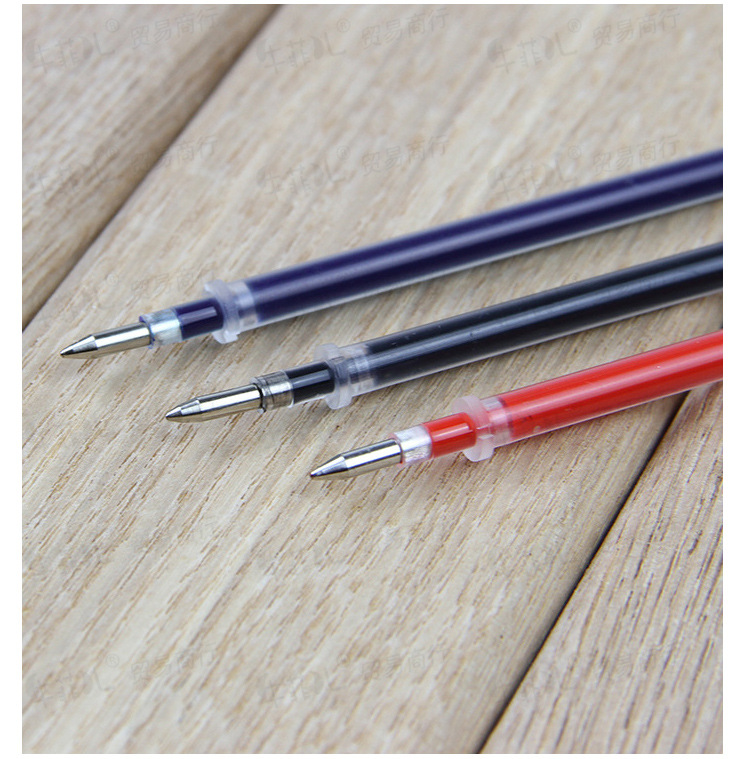 p-0112学生文具用品圆珠笔水笔办公签字笔替芯 子弹头中性笔芯