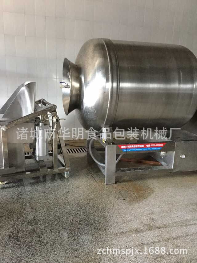 《真空滚揉机》 肉制品加工设备 滚揉机 液压升降 触摸屏控制