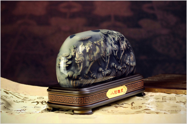 高档树脂浮雕摆件创意家居饰品办公室书桌商务礼品旅游纪念工艺品