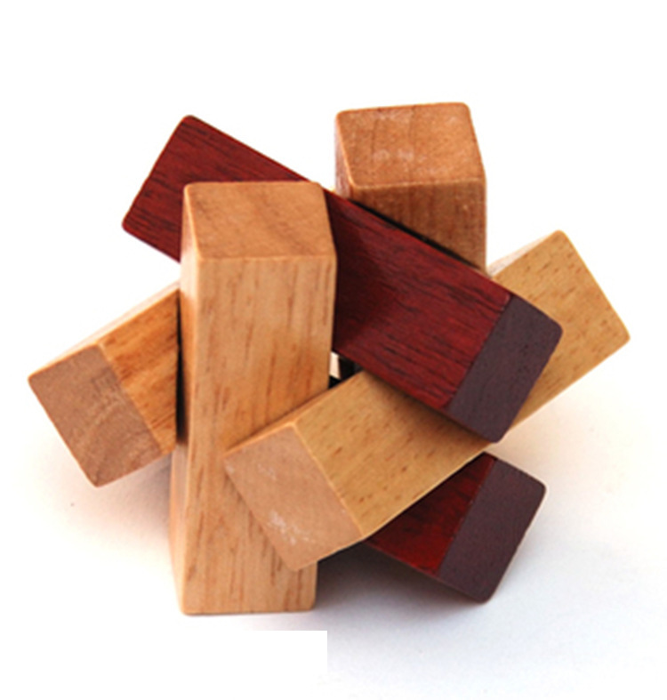 木结解锁鲁班锁孔明锁 鲁班锁批发 解锁成人儿童益智玩具代发批发