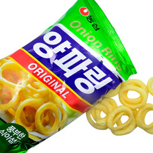 批发进口原装韩国农心洋葱圈膨化零食小吃大礼包休闲食品84g