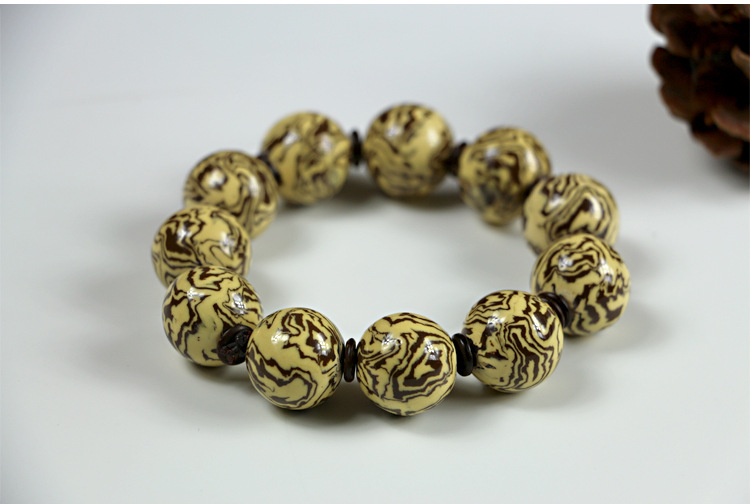 梵一绞胎瓷 工厂直销 天然水纹绞胎瓷男士手串 手链 首饰