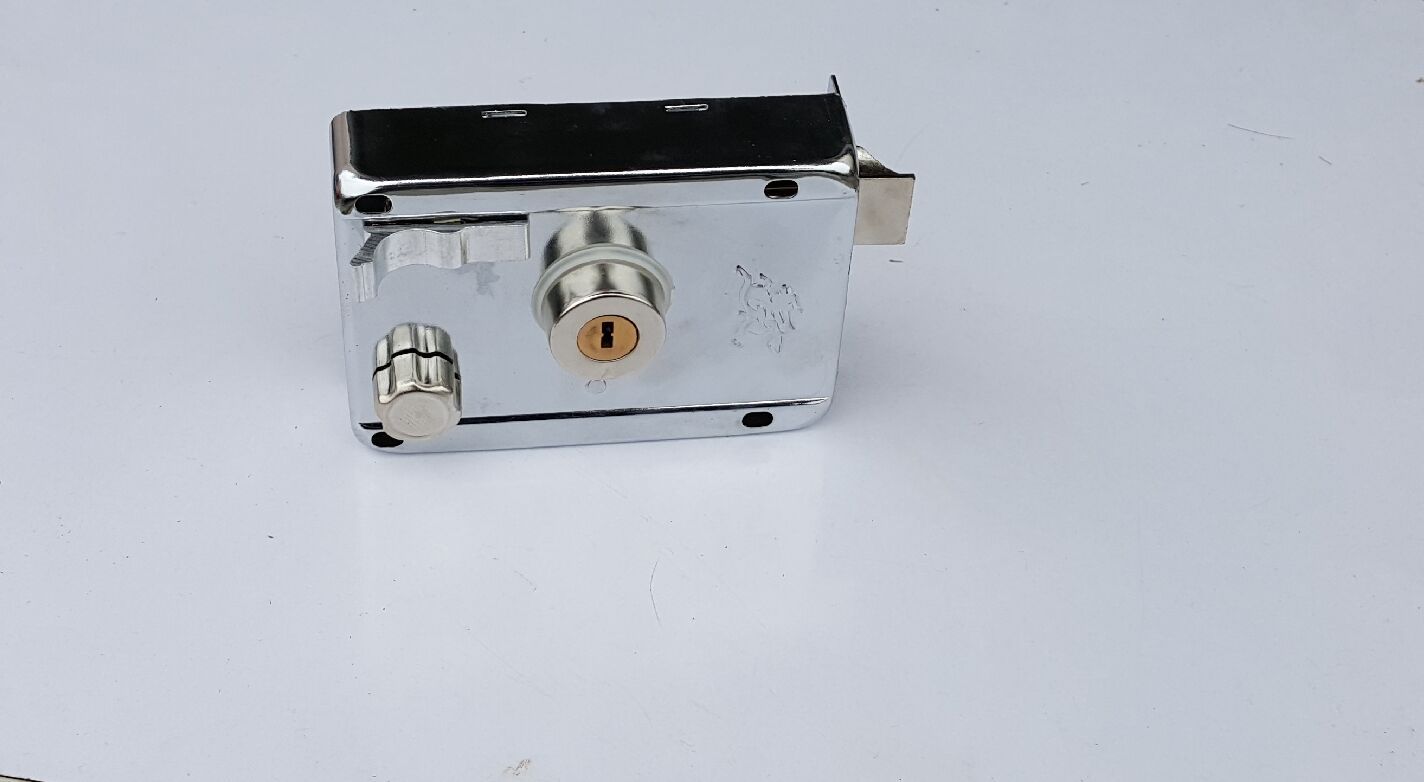 厂家出售 一字锌头外装门锁 防盗门锁 铁门锁 机械门锁 特价批发