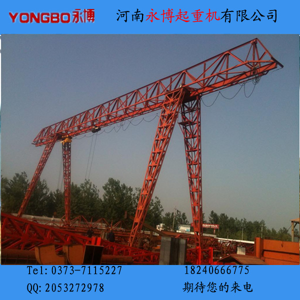 厂家直销出口新型花架电动龙门吊   10T吨桁架型单梁门式起重机