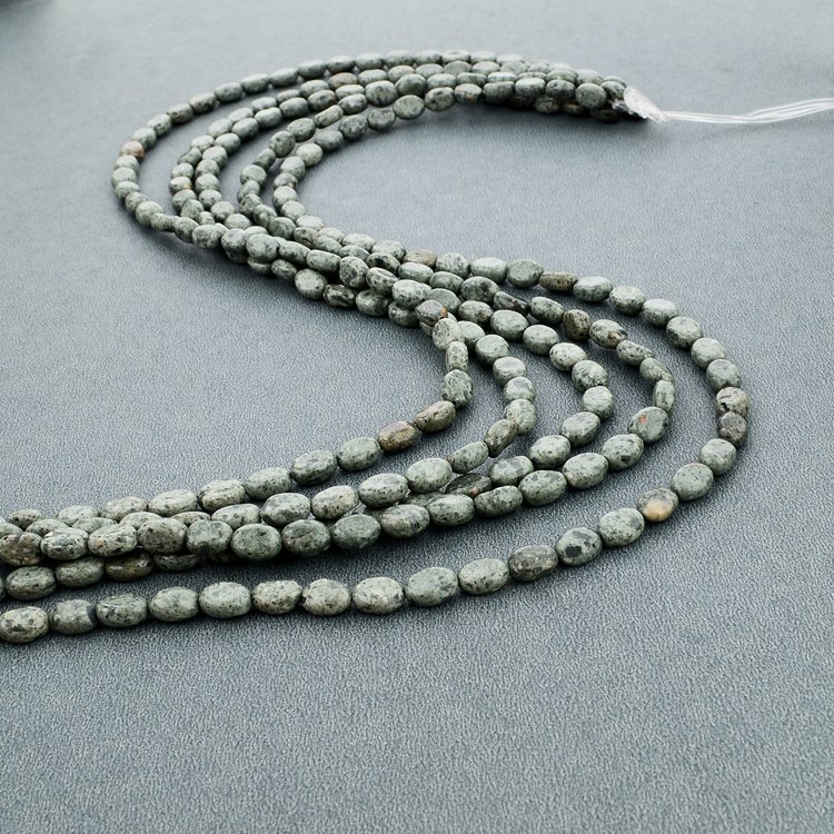青点石散珠 diy手工吊坠半成品 6*8mm蛋形椭圆石 散珠青点石批发